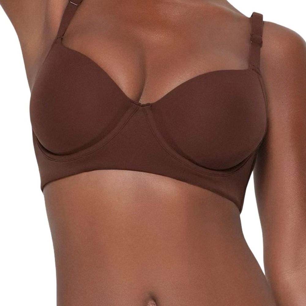 Skims Fits Everybody Full Coverage Back Smoother Bra - New - Cocoa - 44C